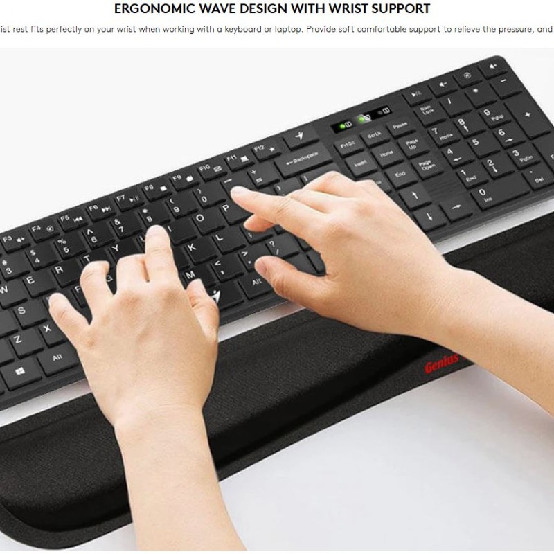 Genius G-WP100 Universal Ergonomic AntiSlip Keyboard Palm Rest with Memory Foam