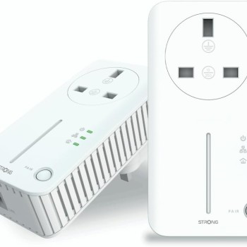 Strong Powerline Kit AV600 Passthrough 600Mbps UK POWERL600DUOUKV2