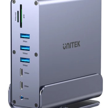 Unitek D1135A 15in1 USB-C Hub Supports Macbook M1 Triple 4K Displays PD100W Dual Card Readers