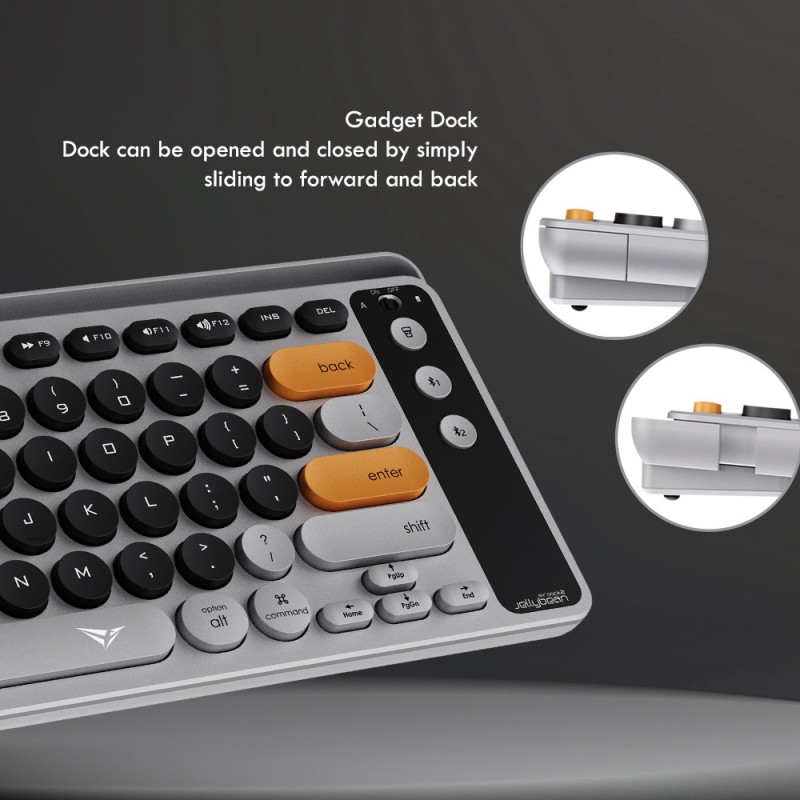 Alcatroz Jellybean AirDock 2 Wireless 2.4G+BT Keyboard Autumn Black