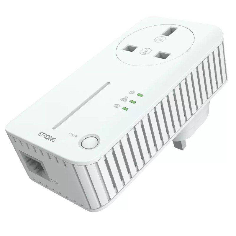Strong Powerline Kit AV600 Passthrough 600Mbps WI-Fi 300Mbps UK POWERLWF600DUOUKV2