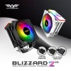 Armaggeddon Gaming Cooling CPU Silent RGB Fan 4-Pipe BLIZZARD 2 White