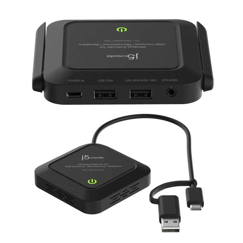 j5create JVW120 Wireless Extender for USB Cameras, Microphones & Speakers