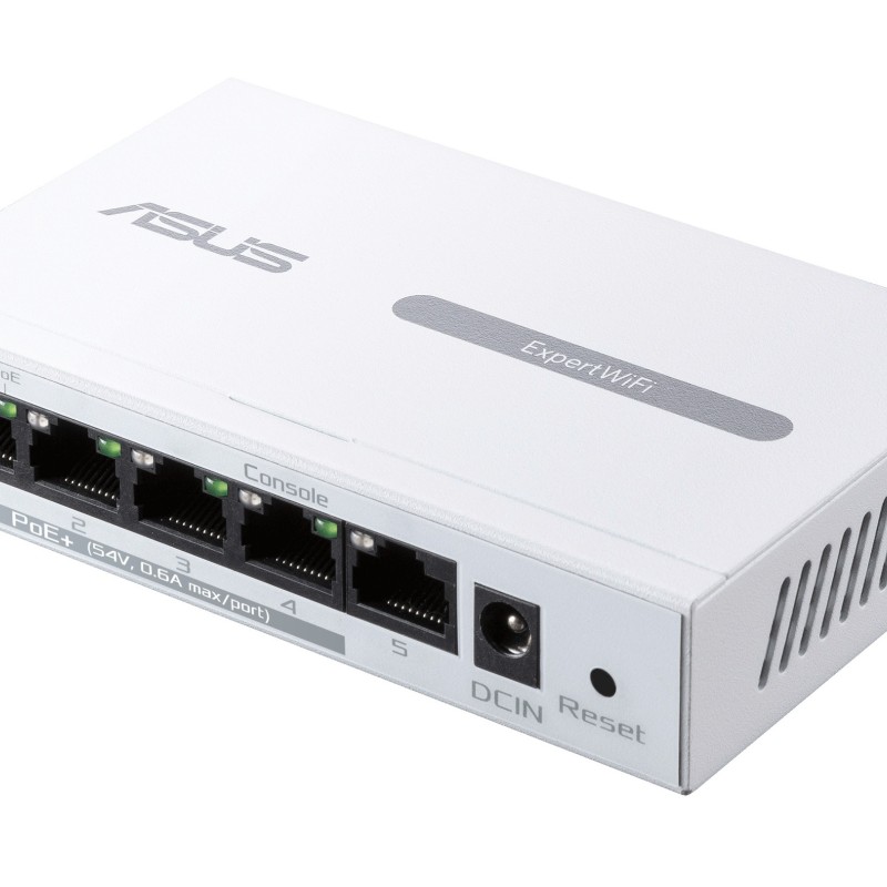 ASUS NETWORKING Switch PoE Managed 5-Ports with 4 PoE+ 60W EBP15