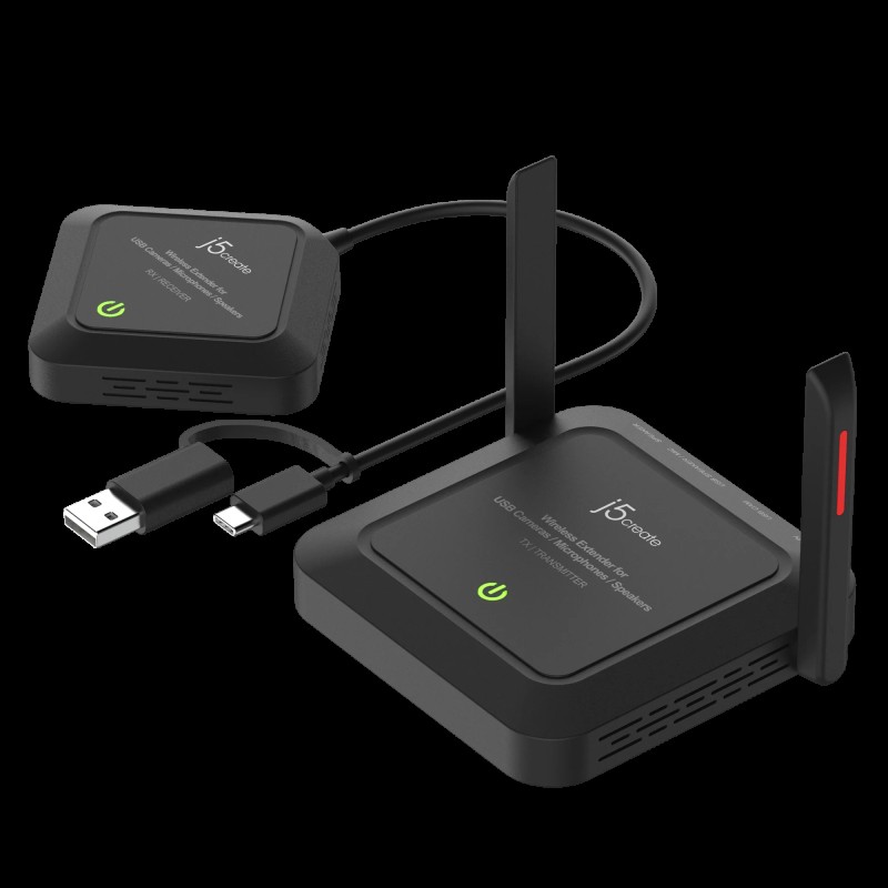 j5create JVW120 Wireless Extender for USB Cameras, Microphones & Speakers
