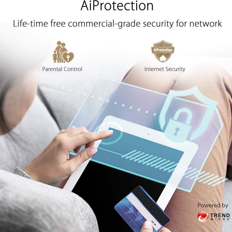 ASUS MESH ZenWiFi AX1800 Wi-Fi 6 Dual Band Gigabit XD4 Plus 3 Pack Black