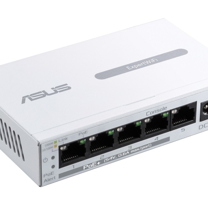 ASUS NETWORKING Switch PoE Managed 5-Ports with 4 PoE+ 60W EBP15
