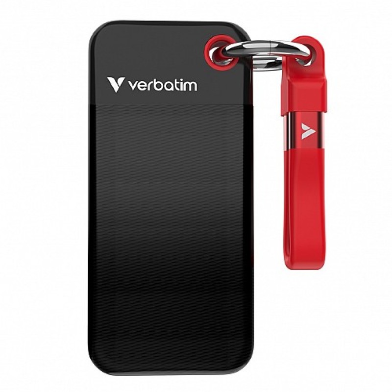 Verbatim SSD Portable POCKET KEYRING 3.2 Gen2 2TB Black/Red