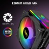 Armaggeddon Gaming Cooling CPU Silent RGB Fan 4-Pipe BLIZZARD 2 White