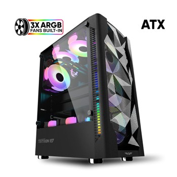 Armaggeddon Gaming Case ATX 3xARGB TRITRON 3 Black