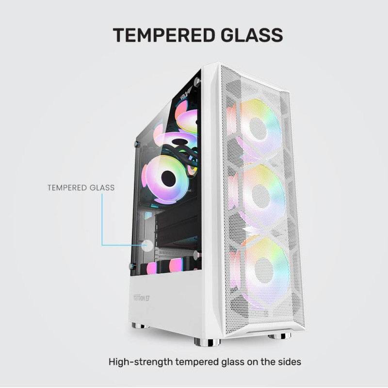 Armaggeddon Gaming Case ATX 3xARGB TRITRON 3 White