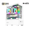 Armaggeddon Gaming Case M-ATX AQUARON Duplex ONE White + 3xARGB (Bottom USB)