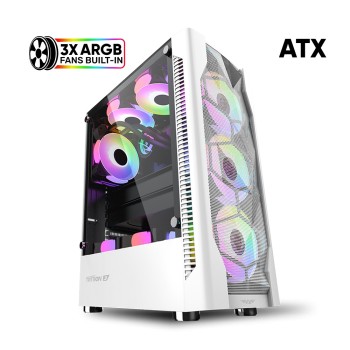 Armaggeddon Gaming Case ATX 3xARGB TRITRON 3 White