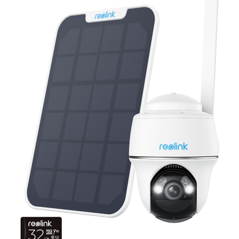Reolink G430 5MP PTZ (GO PT Plus) Outdoor Battery Camera Bundle Includes Solar Panel + 32GB SD