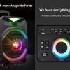 N-Gear FLASH1550 15'' Portable Karaoke Disco Speaker with Wireless Mic BT USB & LED Effects