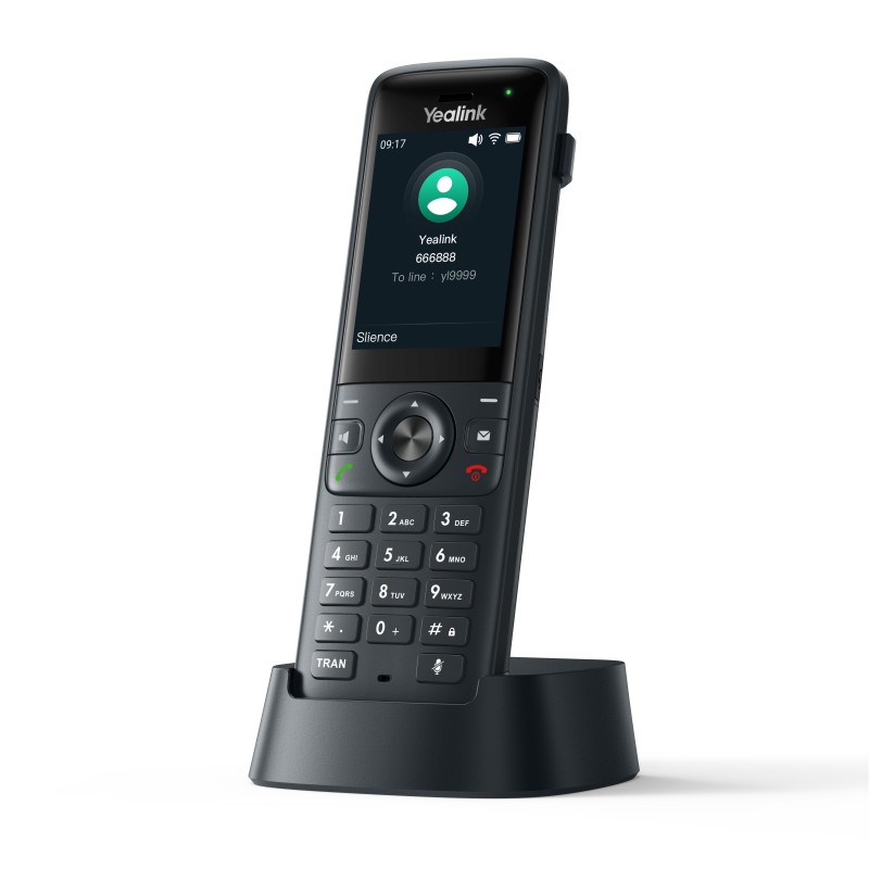 Yealink IP Phone Cordless Wi-Fi 6 Handset Roaming Dual Band with Bluetooth AX83H