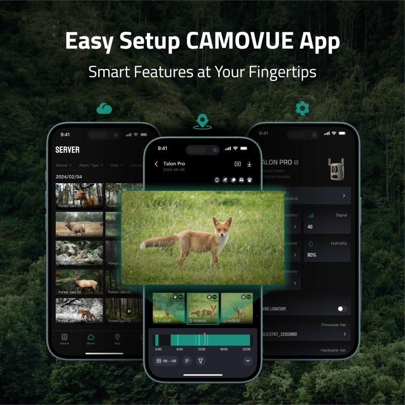 Reolink Camovue Talon Pro S130 4K 4G Wildlife Battery Solar Camera (with Lithium Battery included)