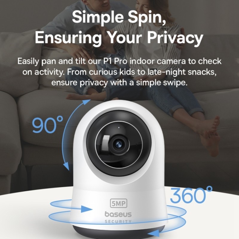 Baseus Security P1 Pro Indoor Camera 3K White EU