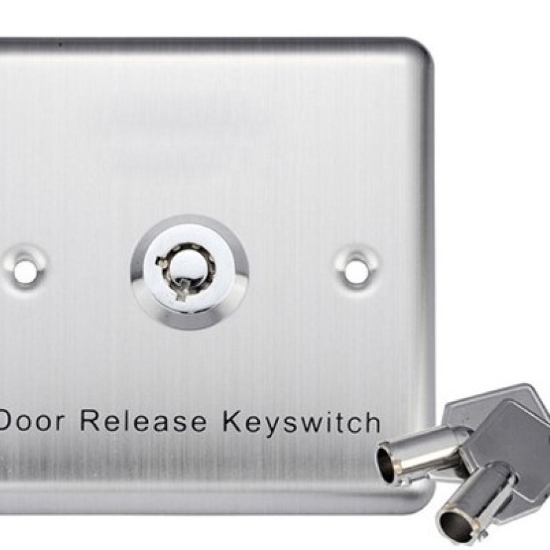 Zudsec Stainless Steel Door Release Button with Key ZDBT-801E