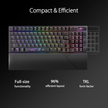 ASUS Gaming Keyboard Mechnanical Tri-Mode 2.4Ghz/Bluetooth/USB WristRest ROG STRIX SCOPE II 96 Wireless NXSW