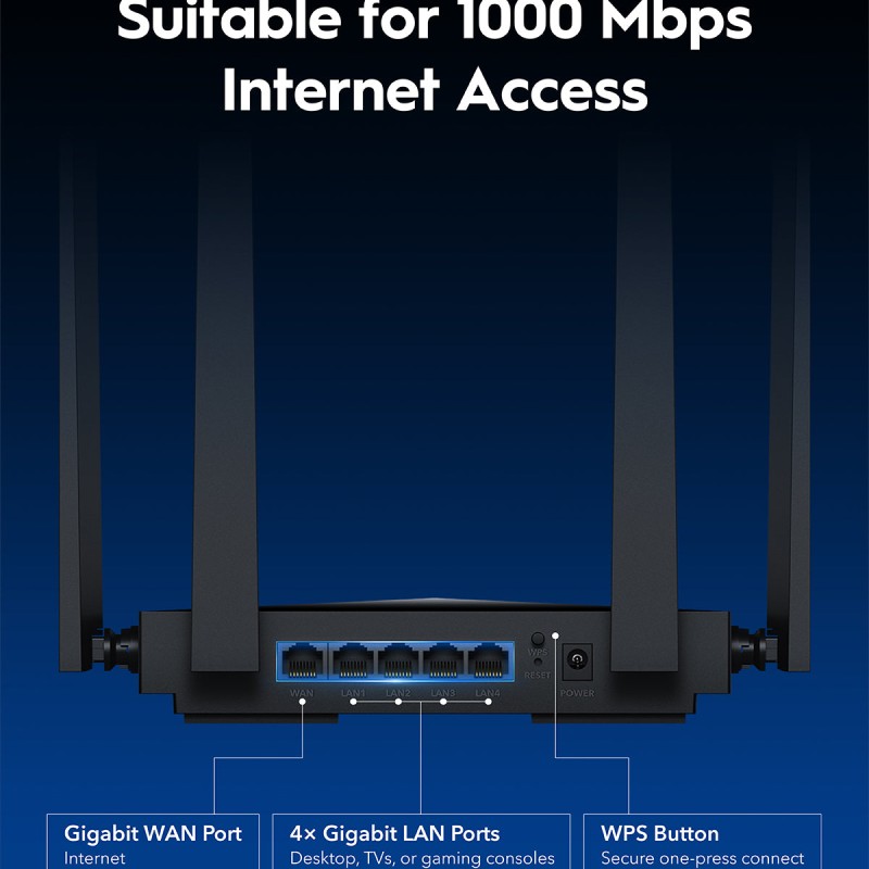 Cudy Router BE3600 Dual Band Gigabit Wi-Fi 7 VPN WR3600