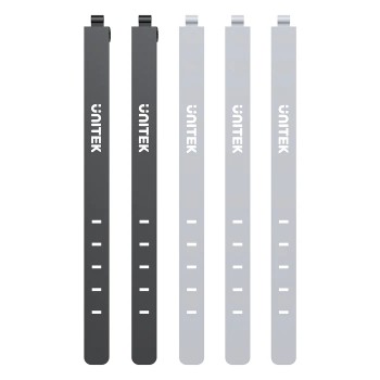 Unitek Cable Organizer Silicone FlexiTies 5pk (2xBlack 3xGrey) 135x10mm OT1095A