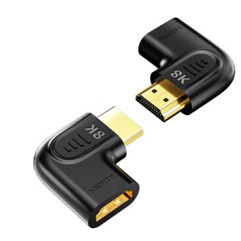 Unitek HDMI Adaptor 1x90 & 1x270 degrees RA 8K60Hz Vertical A1047ABK