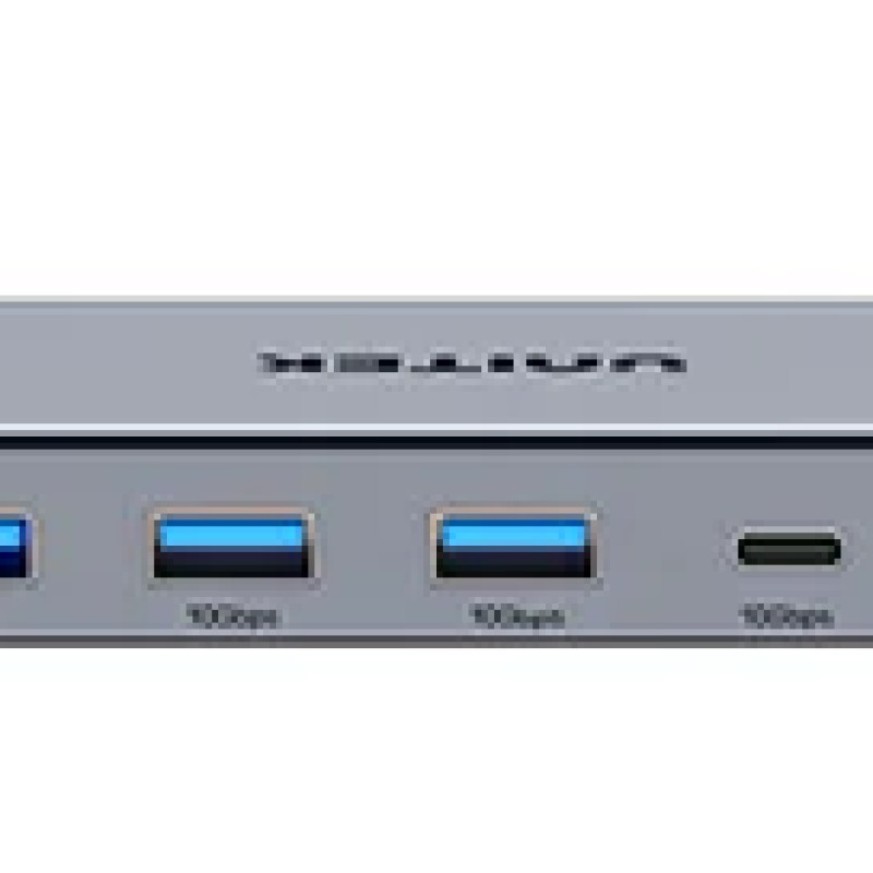 Unitek D1106A USB-C Docking Station & 2-Port KVM 10Gbps Triple Display (Connect 2 PCs to 3 Monitors)