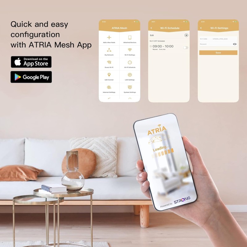 Strong Mesh AC1200 Whole Home Wi-Fi Mesh System (3 Pack) MESHTRI1200UK