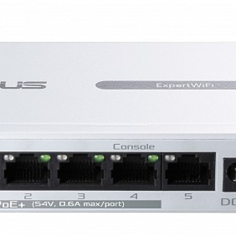 ASUS NETWORKING Switch PoE Managed 5-Ports with 4 PoE+ 60W EBP15