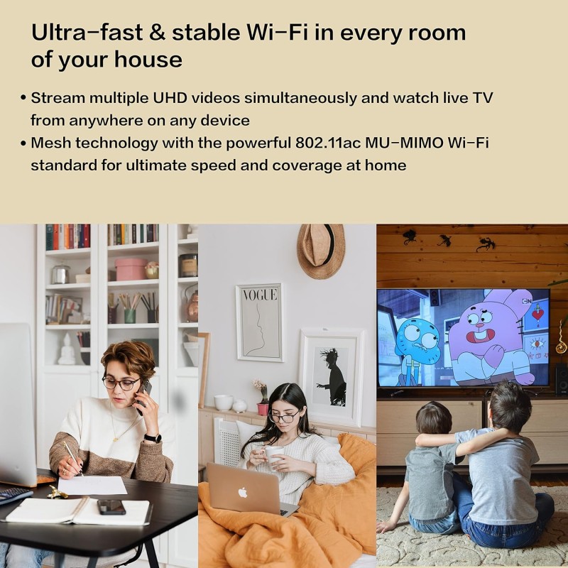 Strong Mesh AC1200 Whole Home Wi-Fi Mesh System (3 Pack) MESHTRI1200UK