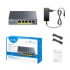 Cudy Switch PoE Gigabit 4PoE + 1GbE Uplink 30W GS105P