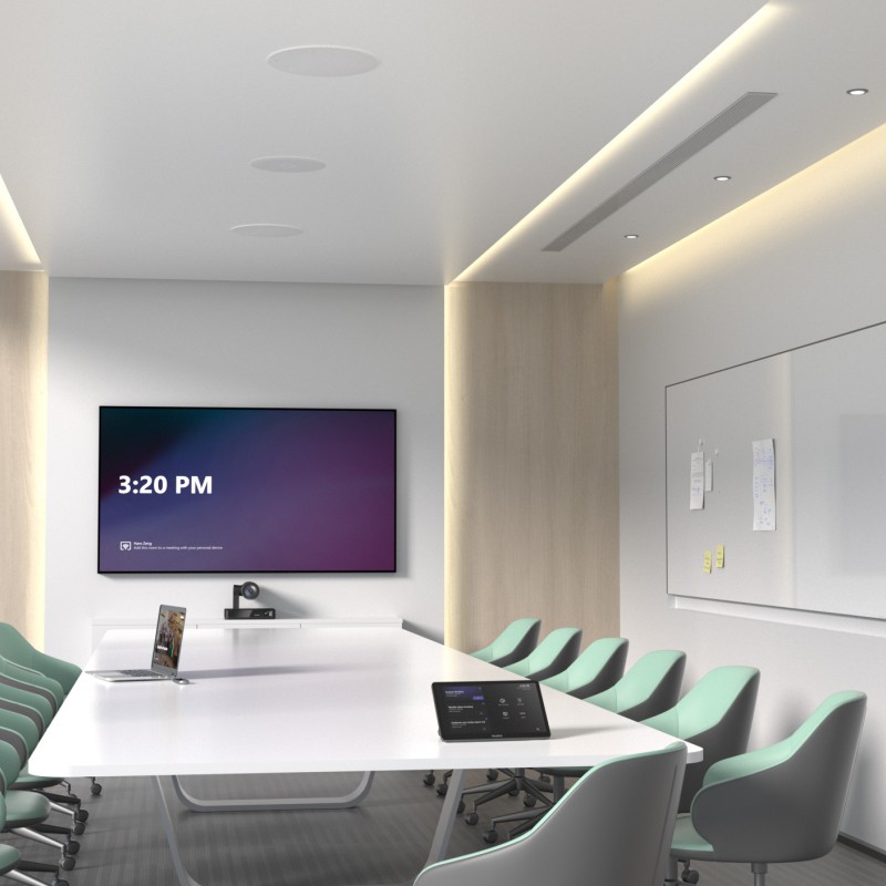 Yealink Conferencing Microphone Wired Ceiling PoE 360° 4m Voice Pickup AI CM20