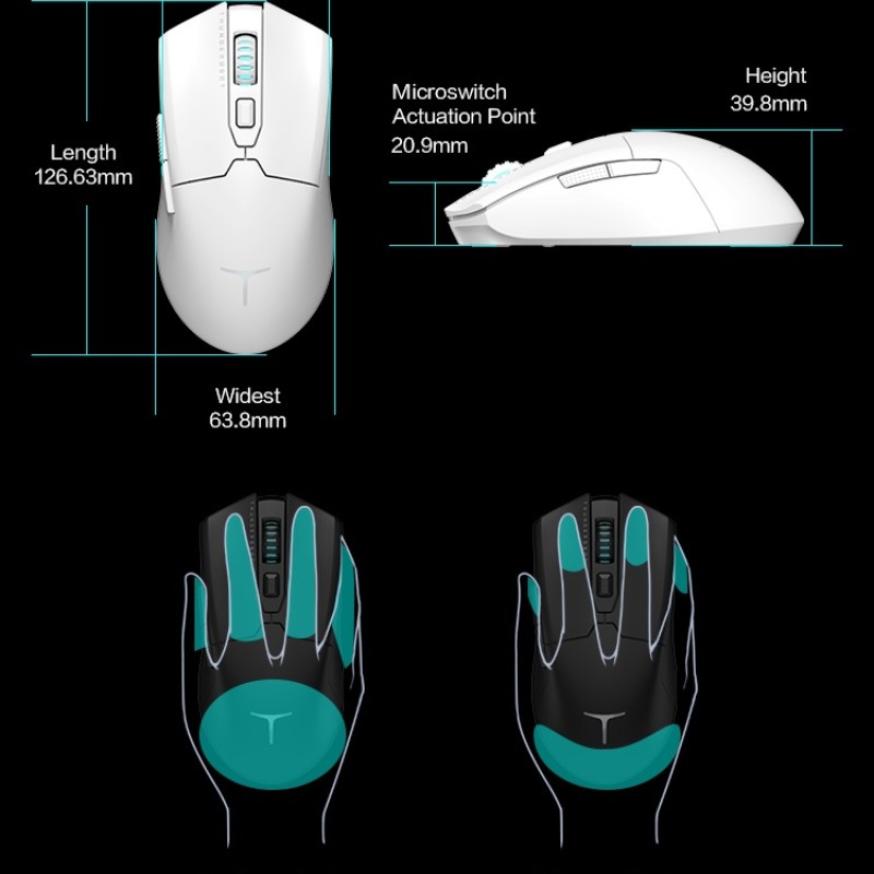 Thunderobot ML602 SE Wireless Gaming Rechargeable Mouse White