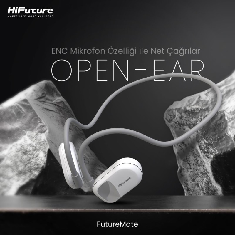 HiFuture Headphones Open Ear FutureMate Grey-White