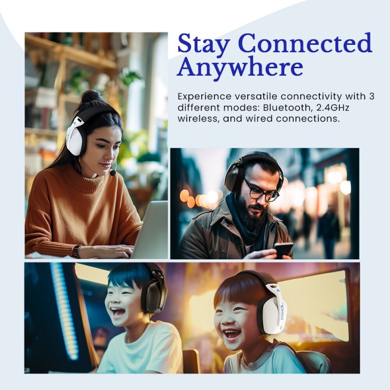 Armaggeddon COSMIC-III LITE Gaming Headset USB+3.5mm+2.4G+BT Fabric Black