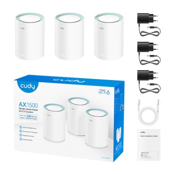 Cudy Mesh AX1500 Dual Band Gigabit Wi-Fi 6 3-Pack M1500