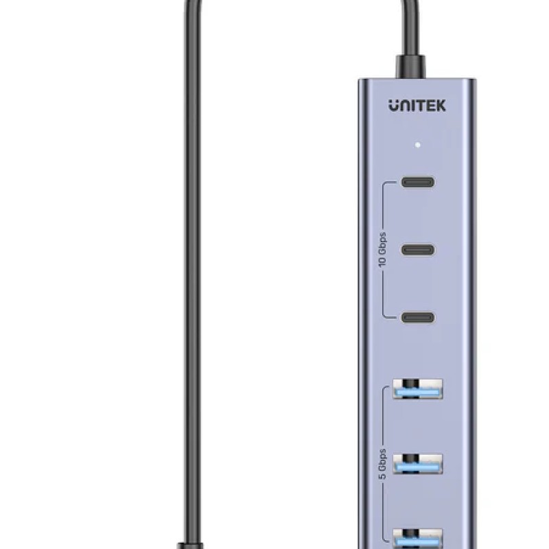 Unitek H1335A 7-Port USB-C Hub with 3xUSB-C 4xUSB-A & Power Supply