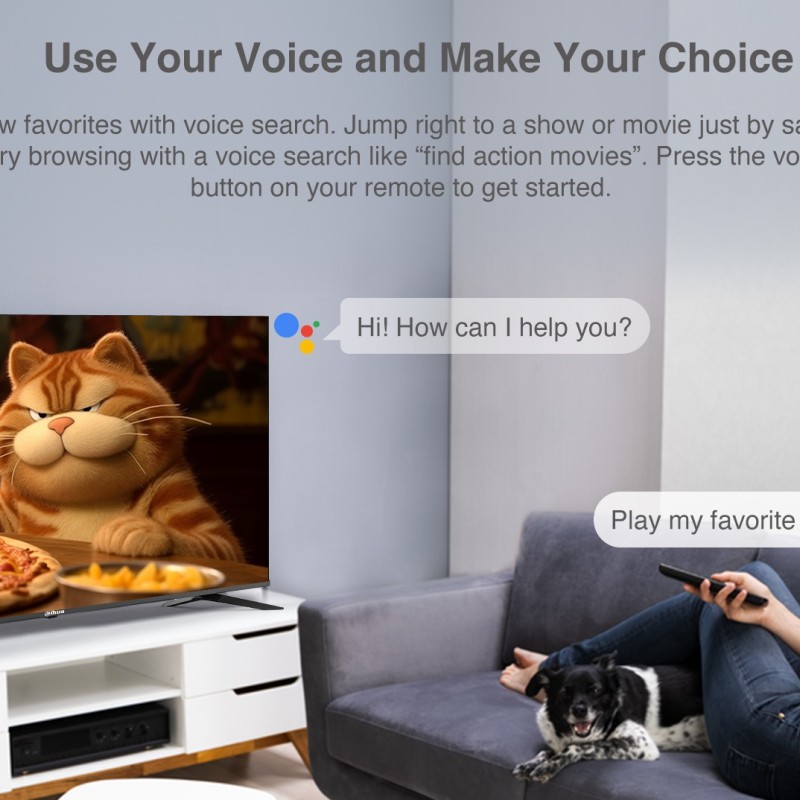 Dahua LTV43-SG200 43'' Full HD Google TV with HDR10, Dolby Digital Plus & Voice Control Remote