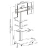 Brateck FS32-46W TV Trolley with Shelf 60x40 1.53m 40kg