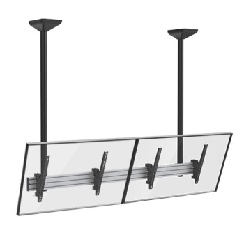 Brateck TV Ceiling Mount Twin 60x40 50kg/Screen 1.58m Lockable LVC03-246TL-02