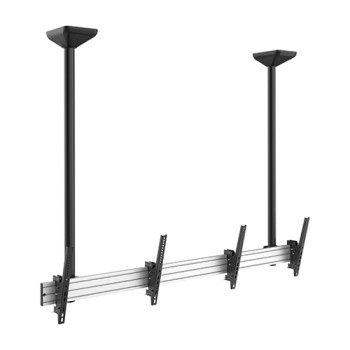 Brateck TV Ceiling Mount Twin 60x40 50kg/Screen 1.58m Lockable LVC03-246TL-02