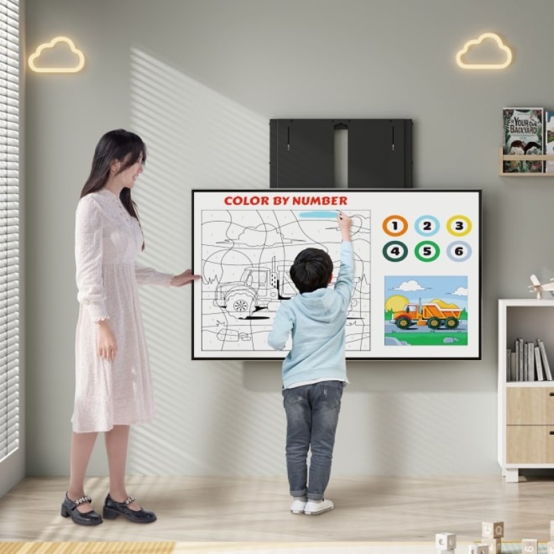 Brateck IFP Wall Mount Manual Vertical Motion 60x60 65kg HAW400E-65