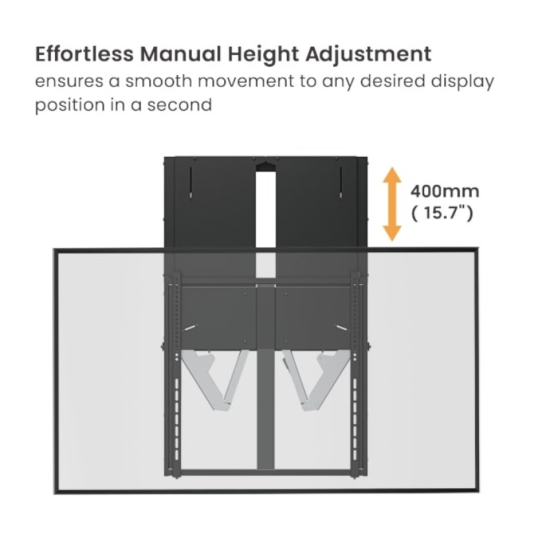Brateck IFP Wall Mount Manual Vertical Motion 60x60 65kg HAW400E-65
