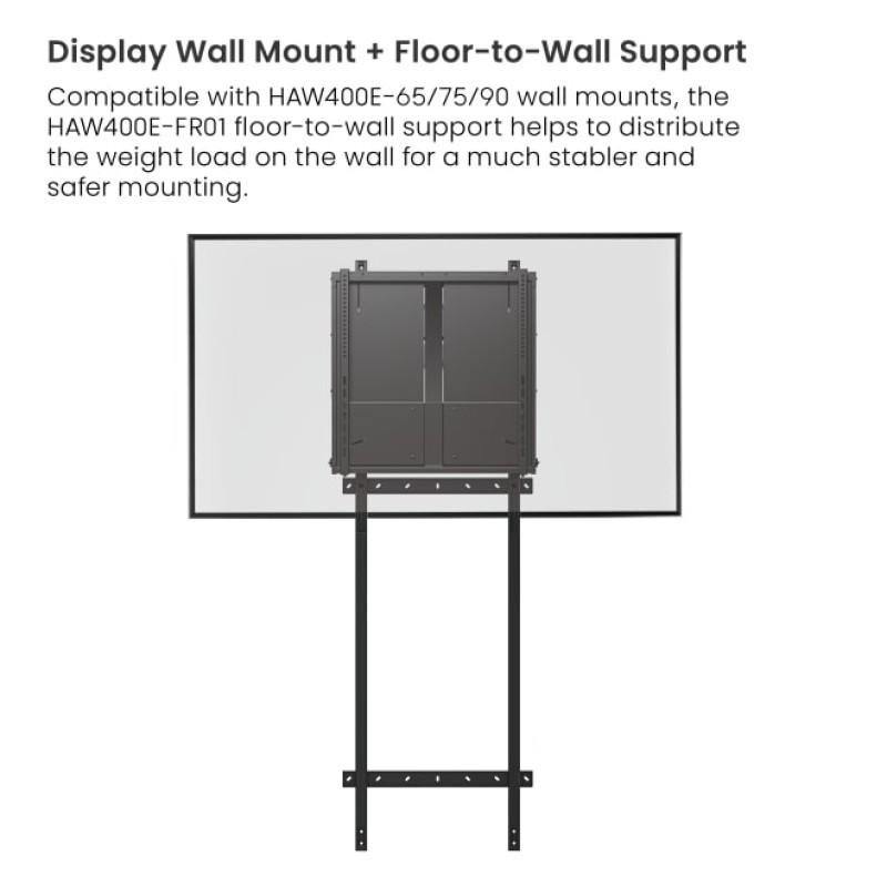 Brateck IFP Wall Mount Floor To Wall Support 120kg HAW400E-FR01