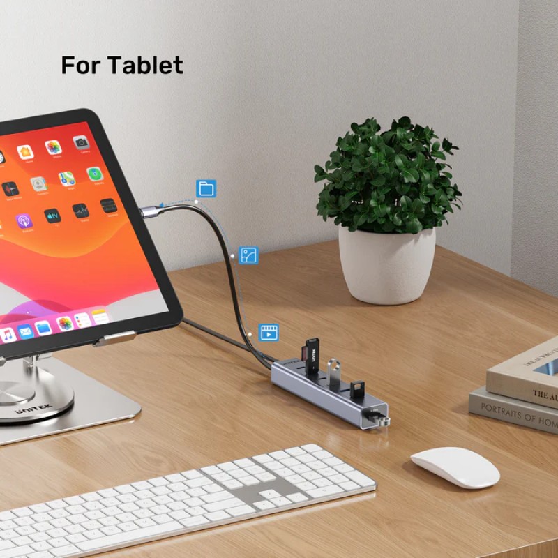 Unitek H1335A 7-Port USB-C Hub with 3xUSB-C 4xUSB-A & Power Supply
