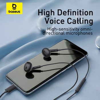 Baseus Earphones Wired Type C CZ17 Black