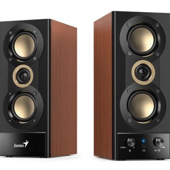 Genius SP-HF800BT 2.0 PC Speakers 20W RMS USB & BT Wood