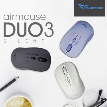 Alcatroz Mouse Wireless & Bluetooth Silent AIRMOUSE DUO 3 White