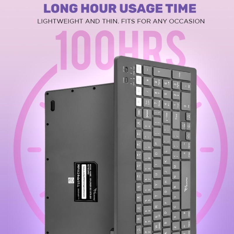 Alcatroz XPLORER GO! BTR 200 Wireless Mini Keyboard 2.4G+BT Mist White